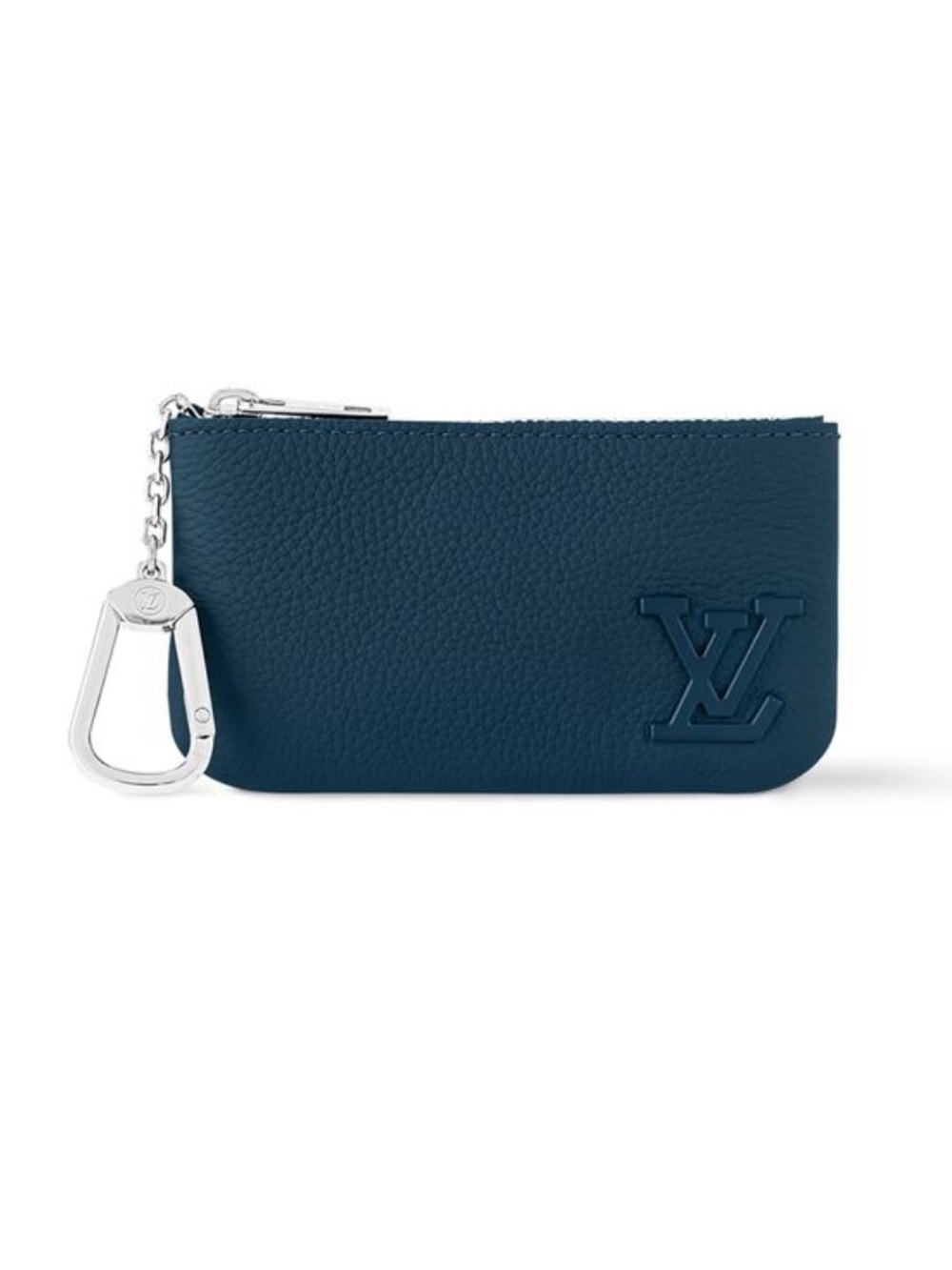 NEW Louis Vuitton Blue Leather Key Pouch PM